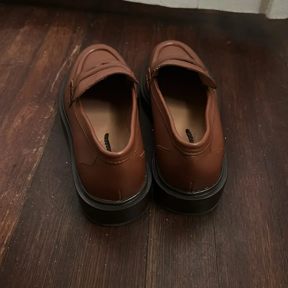 LIKE NEW Madewell The Vernon Dried Maple Brown Loafer Shoes - Picture 5 of 8